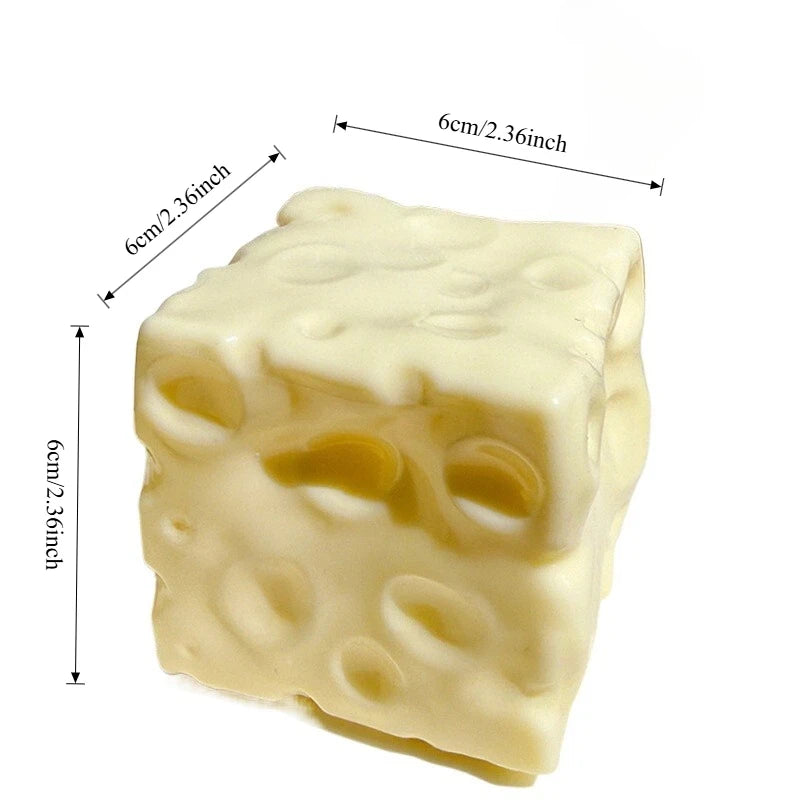 Shapeable Cheese Cube Sensory Stress Ball